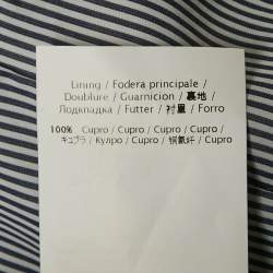 Pre Owned Valentino Blue Stripe Cotton Blend Button Front Blazer XL