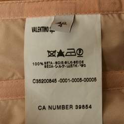Pre Owned Valentino Red Silk Strapless Short Dress S