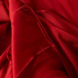 Pre Owned Valentino Red Silk Strapless Short Dress S