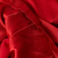 Pre Owned Valentino Red Silk Strapless Short Dress S