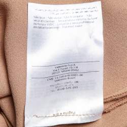 Pre Owned Valentino Dull Pink Silk Neck Cuff Detail Top S