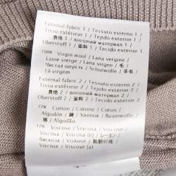 Pre Owned Valentino Mauve Lace and Knit V-Neck Sweater Dress S