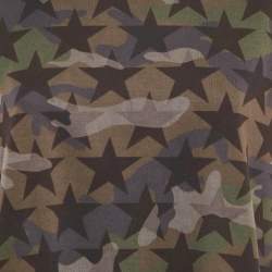 Pre Owned Valentino Green Stars Print Jersey Crewneck T-Shirt S