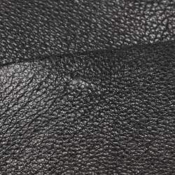 Pre Owned Valentino Black Leather Lace Trimmed Jacket Skirt Set L/M