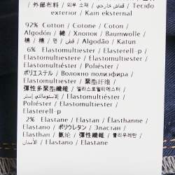 Pre Owned Valentino Navy Blue Denim Shorts S Waist 26"