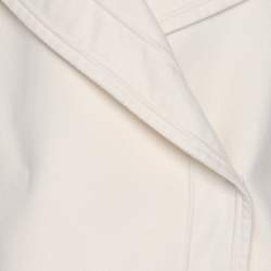 Pre Owned Valentino Cream Wool Blend Trench Coat S