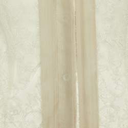 Pre Owned Valentino Pale Grey Lace Neck Tie Sheer Blouse S 