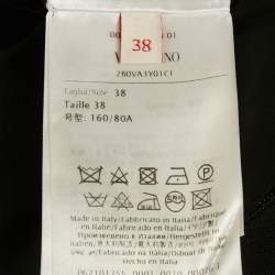 Pre Owned فستان قصير بلا أكمام فالتنينو صوف مزيج أسود مزين بفتحة حجم صغير (سمول)