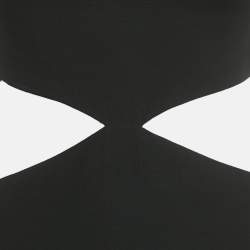 Pre Owned فستان قصير بلا أكمام فالتنينو صوف مزيج أسود مزين بفتحة حجم صغير (سمول)