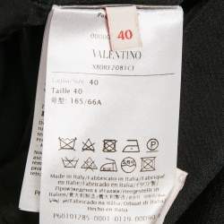 Pre Owned Valentino Black Wool Blend Top and Shorts Set S