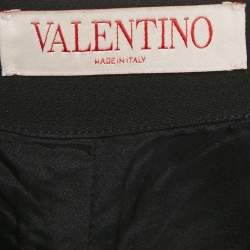 Pre Owned Valentino Black Wool Blend Top and Shorts Set S