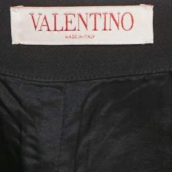 Pre Owned Valentino Black Wool Blend Top and Shorts Set S