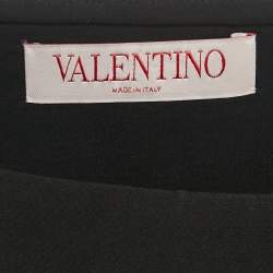 Pre Owned Valentino Black Wool Blend Top and Shorts Set S