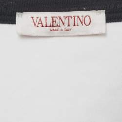 Pre Owned Valentino White Archive Manifesto Bandana Print Crew Neck T-Shirt L