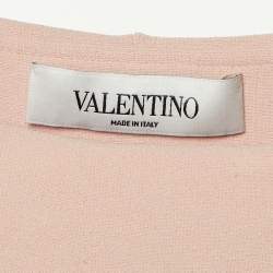 Pre Owned Valentino Pink Jersey Off-The-Shoulder Flared Dress L