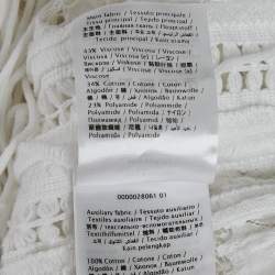 Pre Owned Valentino White Lace Fringed Loose Fit Mini Dress M