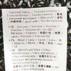 Pre Owned Valentino Black Lurex Rib Knit Wool Blend Sweater S