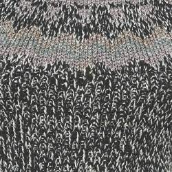 Pre Owned Valentino Black Lurex Rib Knit Wool Blend Sweater S