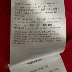 Pre Owned Valentino Red Logo Detail Stretch Knit Crop Top M