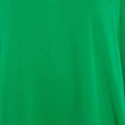 Pre Owned Valentino Green Silk Kaftan Maxi Dress XL 