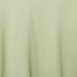 Pre Owned Valentino Green Knit & Lace Flared Blouse M 