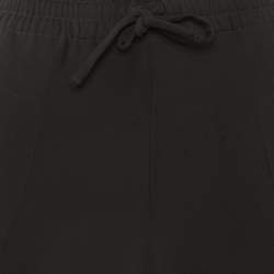 Pre Owned Valentino Black Silk Drawstring Trousers S 
