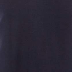 Pre Owned Valentino Navy Blue Wool & Silk Bow Detail Mini Dress S