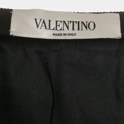 Pre Owned Valentino Black Wool Midi Skirt M