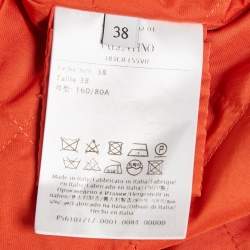 Pre Owned Valentino Black Logo Print Nylon Bomber Jacket S