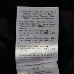 Pre Owned Valentino Black Floral Print Wool & Silk Shift Dress XL