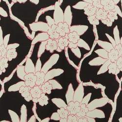 Pre Owned Valentino Black Floral Print Wool & Silk Shift Dress XL