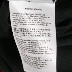 Pre Owned Valentino Black Floral V Logo Print Cotton T-Shirt L