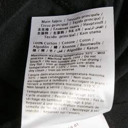 Pre Owned Valentino Black Floral V Logo Print Cotton T-Shirt L