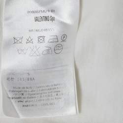 مملوكة مسبقًا Valentino White Butterfly Applique Jersey T-Shirt S