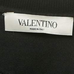 Pre Owned سويت شيرت فالنتينو قطن مطبوع لوجو باللون الأسود مقاس متوسط