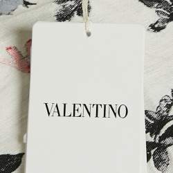 مملوكة مسبقًا Valentino White Floral Jacquard Pencil Skirt S