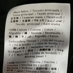 Pre Owned Valentino Black Sequined Cotton Half Sleeve T-Shirt M