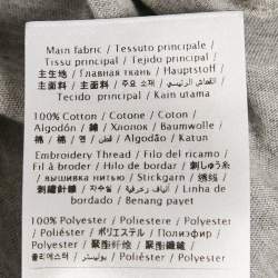 مملوكة مسبقًا Valentino Grey Logo Printed Cotton nit Embellished Detail T-Shirt L