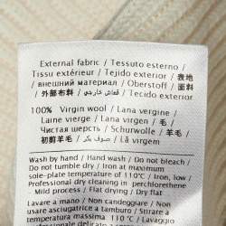 Pre Owned بلوزة فلانتينو كريمية صوف تريكو أكمام مكشكشة صغير الحجم