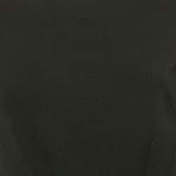 Pre Owned Valentino Black Wool Scallop Trim Short Dress M