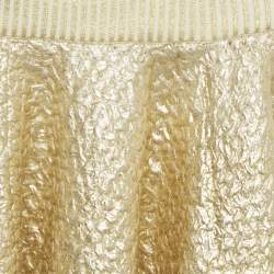 مملوكة مسبقًا تنورة فالنتينو ميني محبوك مطلي بلون ذهبي مقاس صغير