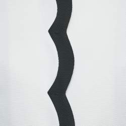 مملوكة مسبقًا Valentino White Waffle Knit Scallop Jacket M