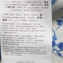 Pre Owned Valentino Blue/White Floral Print Silk Blouse and Pants Set S