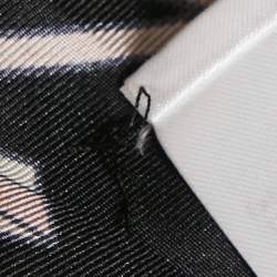 Pre Owned Valentino Black/Pink Printed Silk Plissé Midi Dress M