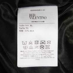 Pre Owned Valentino Gold Sequin Jersey Long Sleeve Mini Dress XL