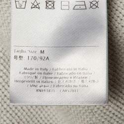 مملوكة مسبقًا Valentino Grey Logo Print Cotton Sweatshirt M