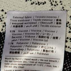 Pre Owned فستان ميني تريكو فالنتينو جاكارد أبيض/أسود مقاس وسط (ميديم)