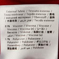 Pre Owned Valentino Red Knit & Lace Panel Detail Mini Dress L