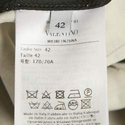 Pre Owned Valentino Brown Leopard Print Wool Blend Shorts M