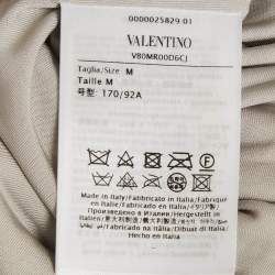 مملوكة مسبقًا Valentino Grey/Silver Sequin Embellished Jersey Bodysuit M